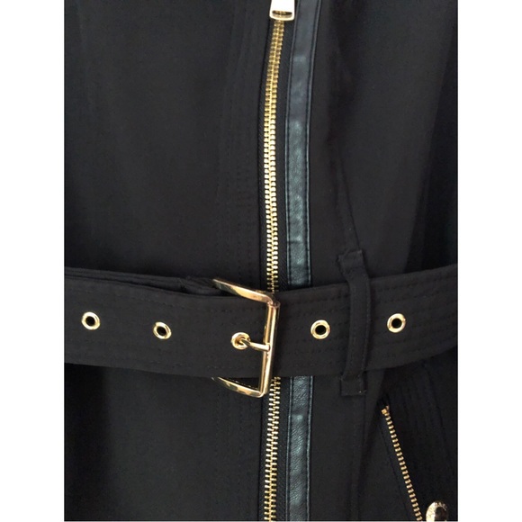 Michael M.  Kors Black belted trench coat jacket - Picture 4 of 9